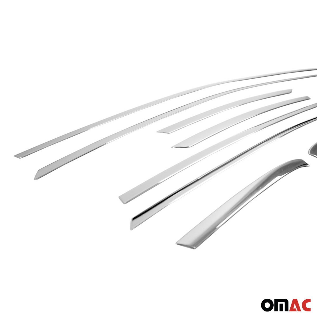 Ford Fiesta Window Trim - Upper - Omac - S.Steel - Gloss Silver - 2011-2019
